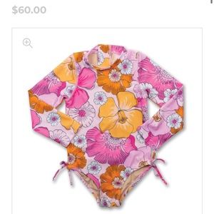 Shade critters hibiscus one piece rash‎ guard swim suit 12-18 mon